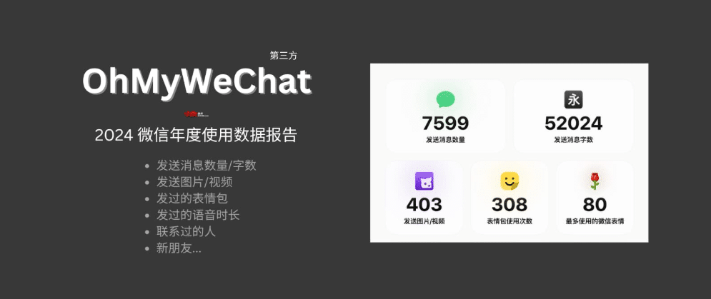OhMyWeChat - 微信聊天记录备份导出工具 | 数据分析可视化报告